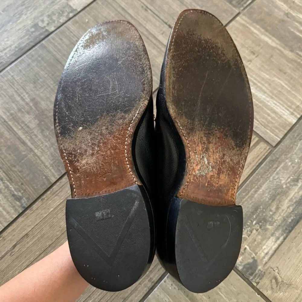 Allen Edmonds Leeds Black Shoes oxfords Size 9.5 Made In USA